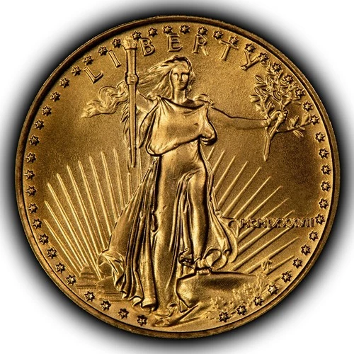 1987 G$10 1/4 oz Gold American Eagle - Low Mintage Key Date - BU - SKU-G5400