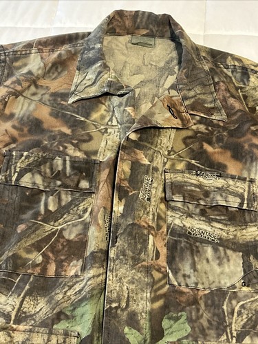 Vintage Advantage 4-Pocket Button Up Camo LS Chore Shirt Jacket Size M Reg BDU - Picture 2 of 7