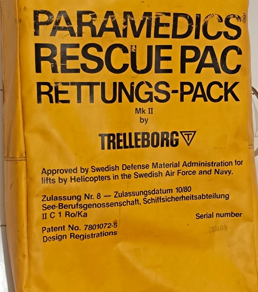 TRELLEBORG Paramedics Rescue Pac Mk Ii Brancard Ambulance MKII - Photo 1/4