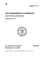 DOE-HDBK-1011 2-92, Electrical Science in 4 V...