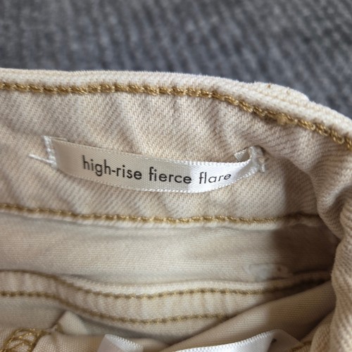 Pantalones de mezclilla Wrangler tiro alto acampanados feroces para mujer talla 0/25x30 beige - Imagen 4 de 8