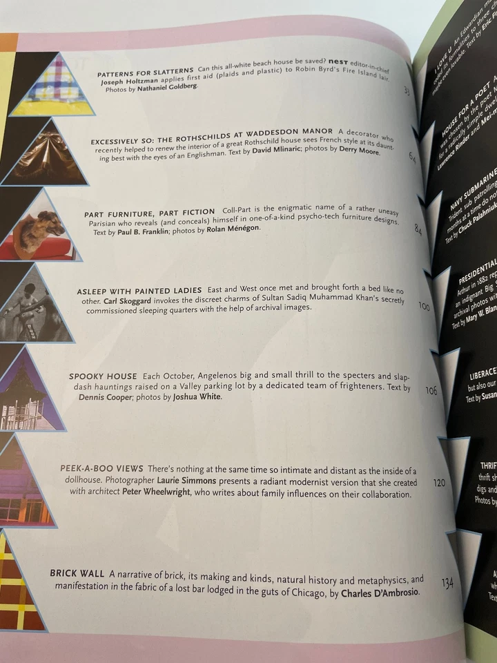 Nest Magazine Issue #10 Fall 2000 Interior Design Magazine Liberace White House - Image 2 of 4