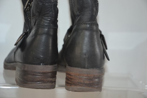 Clarks Damen-Stiefeletten schwarz Leder Biker-Stil UK-Größe 4 D - Bild 3 von 8