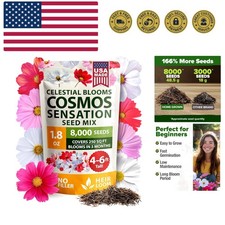 Cosmos Flower Seeds Bulk Pack for 2026 1.8 oz 8,000+ Heirloom Annual Wildflow... 173.96 per gallon