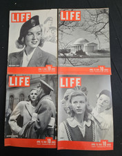 Life Magazines 1943 March 5, 12, 19, 26 Lot Of 4 WWII Articles & Ads