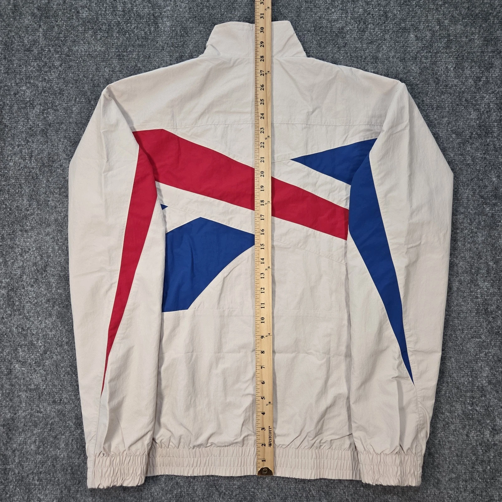NWT Reebok Vector Tracktop Mens Medium 'Stucco' Beige Tan Track Jacket Knit Logo - product detail image 19
