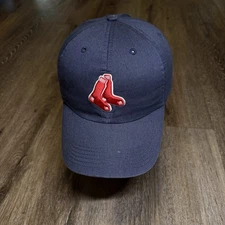 Vintage Boston Red Sox Hat Navy Red 90s Twins Enterprise Faded Baseball Strap