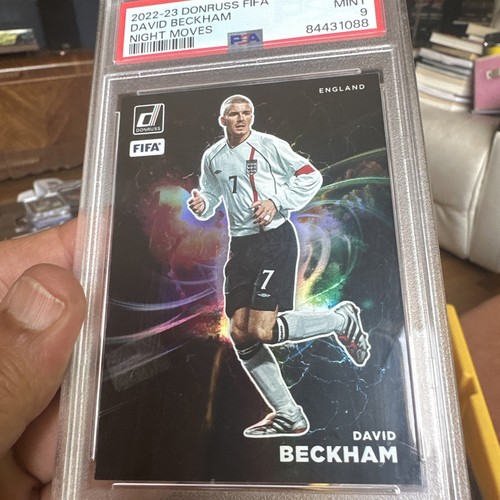 DONRUSS SOCCER Case Hit David Beckham NIGHT MOVES ENGLAND PSA 9 FIFA superstar! 