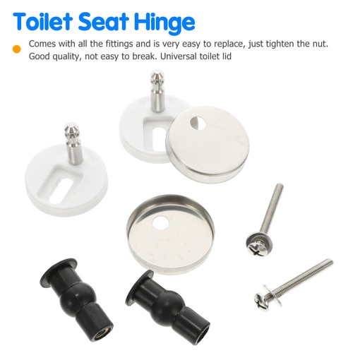 Accesorios de asiento de inodoro 2 unidades bisagras plateadas tapa repuesto Costar - Imagen 7 de 12