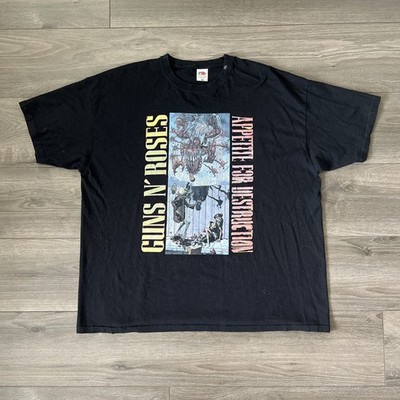 Guns N  Roses Appetite For Destruction Mens 2XL T Shirt Black Short Sleeve FOTL