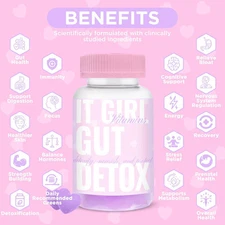 USA Organic Gut Health Gummies Superfood Greens Digestive Enzymes Detox Vitamin