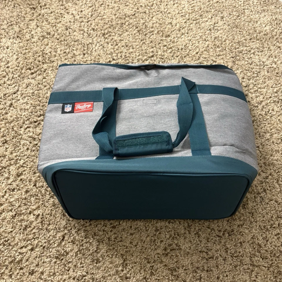 Philadelphia Eagles NFL Coleman Brand Crosshatch 16-Can Cooler Tote Bag New NWT - Image 2 of 4