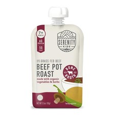  Pack of 12 Serenity Kids Baby Food Pot Roast Puree 3.5 Oz