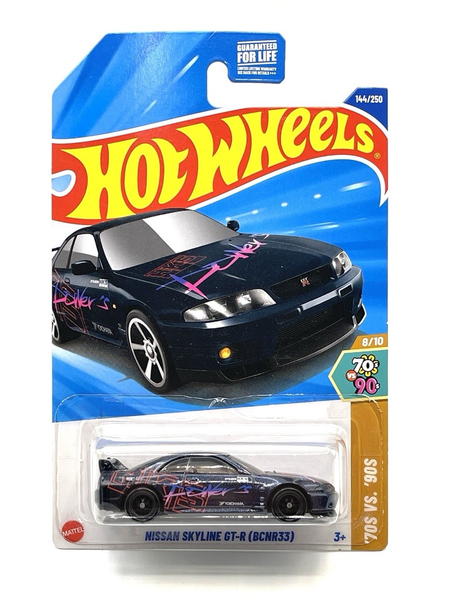 Hot Wheels Nissan Skyline GT-R BCNR33 HKS Blue #144 SUPER CUSTOM