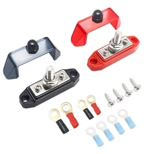 S12P-516 3Connections Busbar 5/16”Stud #8Screw Terminal Power Distribution Block