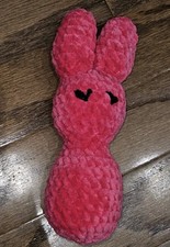 NEW Crochet Marshmallow Bunny Handmade USA Soft Plush Hot Pink 8 Inch