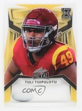 2023 Leaf Metal Pre-Production Proof Gold Clear Unsigned 1/1 Tuli Tuipulotu 0e2x