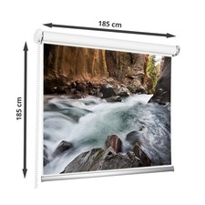 185x185 cm Beamer Leinwand Projektorleinwand Heimkino Rollo HD Screen BOJANEK