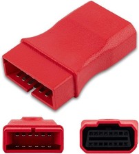 OBD2 to OBD1 Adapter Compatible with 12-Pin Male to OBDII 16-Pin Female Diagnost