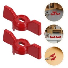 6Pcs Reusable Red Aluminum Valve Handles for Garden Tap Precise Shut Off Control