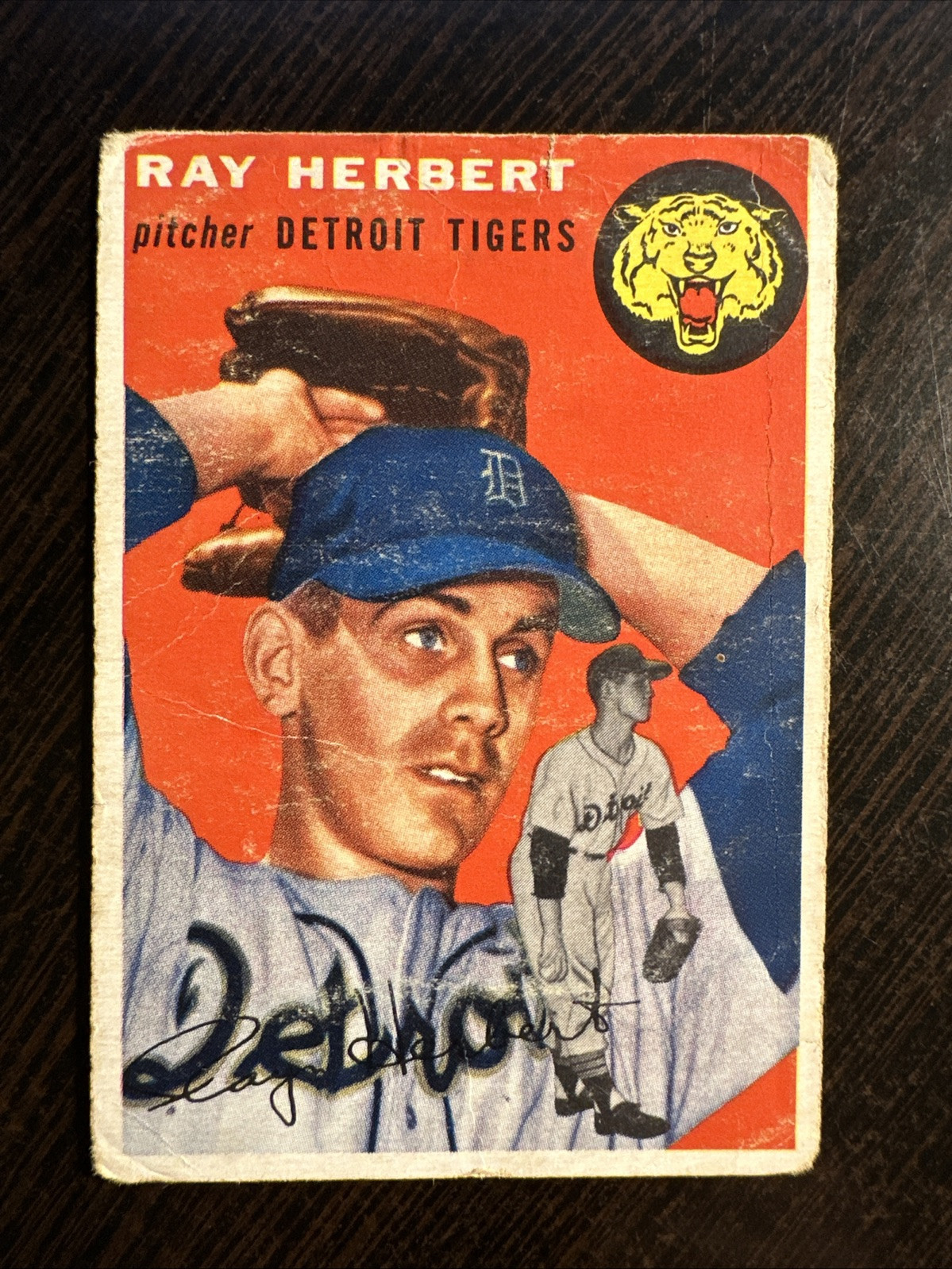 1954 TOPPS #190 RAY HERBERT RC DETROIT TIGERS G-VG *Hot Corner Vintage*