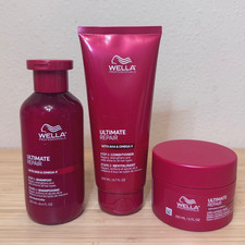 Wella Ultimate Repair Shampoo 8.4 oz, Conditioner 6.7 oz and Mask 5.1 oz Trio