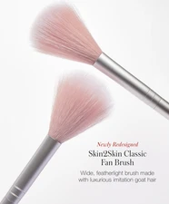 RMS Beauty Skin2Skin Classic Fan Brush – Highlighter, Glow & Finishing Brush