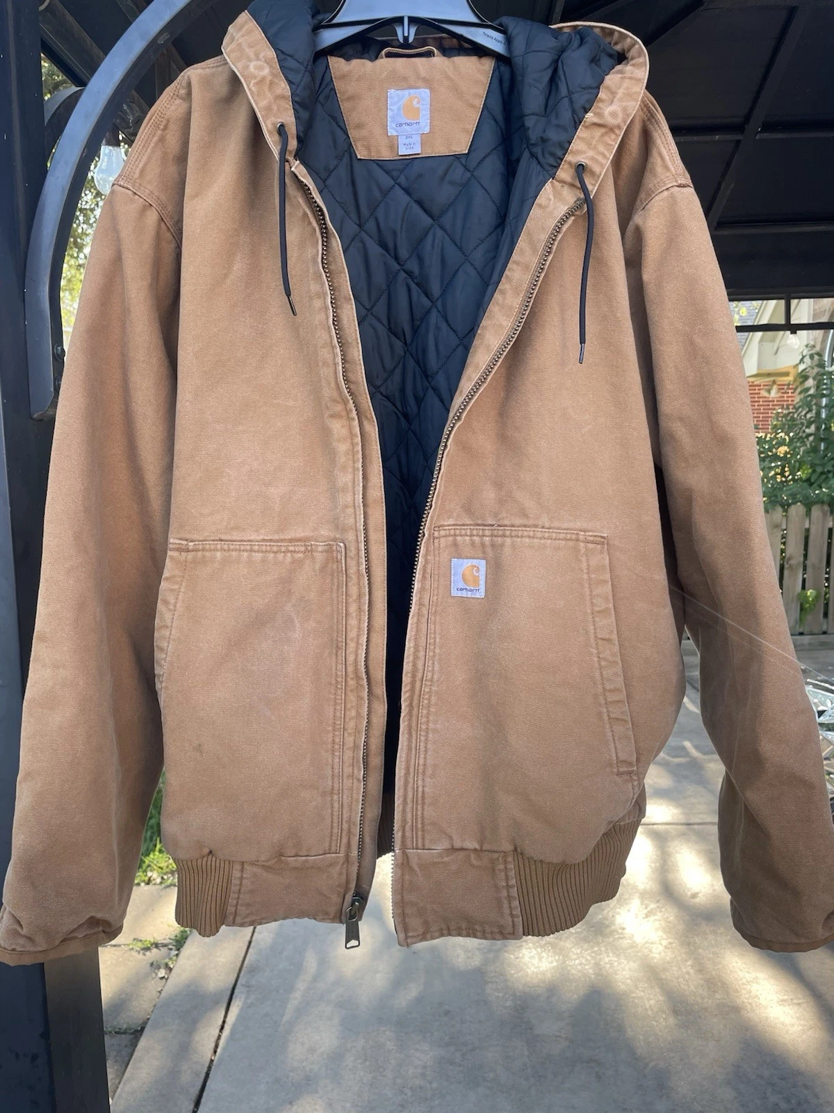Carhartt Thermal Lined hoodedJacket Mens Sz3xl Carhartt Brown 104050