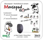 RNKVERLAG 46653 - Mousepad Block „Wir schaafen das“, 240 x 220 mm, 30 Blatt, 1 S