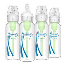 Dr. Brown's Natural Flow Anti-Colic Options Narrow Baby Bottle, 8 oz/250 mL 4pc