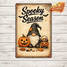 Customized Happy Halloween Outdoor Aluminum Tin Metal Sign 8x12 Inch