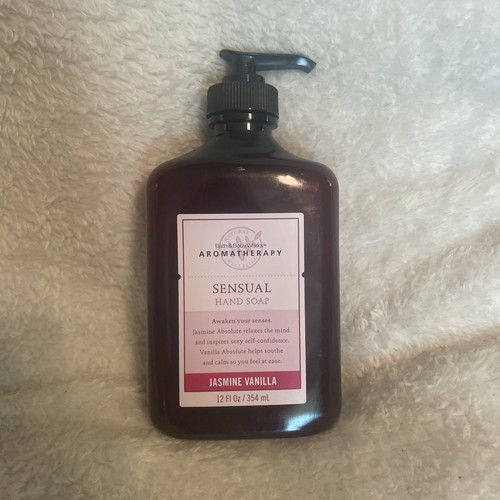 RARE Bath & Body Works Aromatherapy Jasmine Vanilla Hand Soap 12 OZ, NEW
