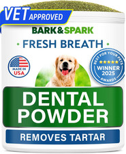 BARK SPARK Dog Teeth Cleaning Powder Breath Freshener, Dental Powder Cleaner f
