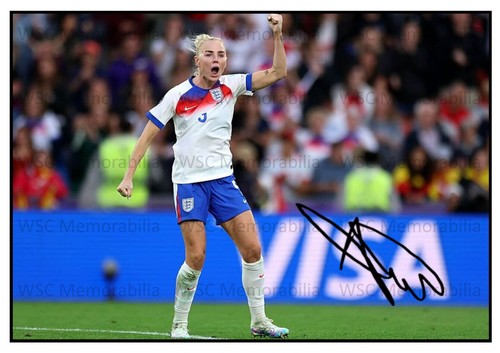 9892. Alex Greenwood Signed Pictures A4 Prints England Man City Man United etc.