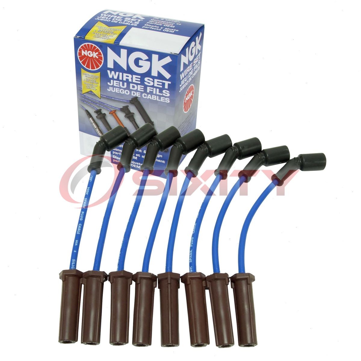 1 pc NGK Spark Plug Wire Set for 2000-2006 Chevrolet Tahoe 4.8L 5.3L V8 - wa