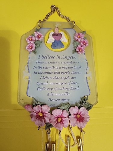 I Believe In Angels - Indoor Wind Chime Plaque - Picture 4 of 7