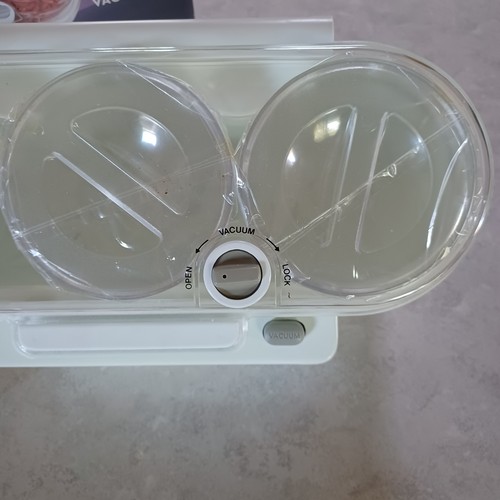 MKI Design Kamenstain Vakuumgeschirr Lebensmittel Versiegelung Kanister Set Maschine Weiß OVP - Bild 3 von 15