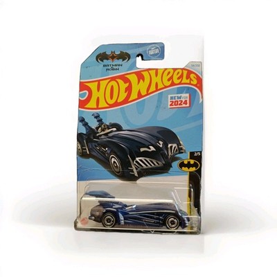 Hot Wheels 2024  #54 Batman 2/5 BATMAN & ROBIN BATMOBILE Dark Blue w/Chrome