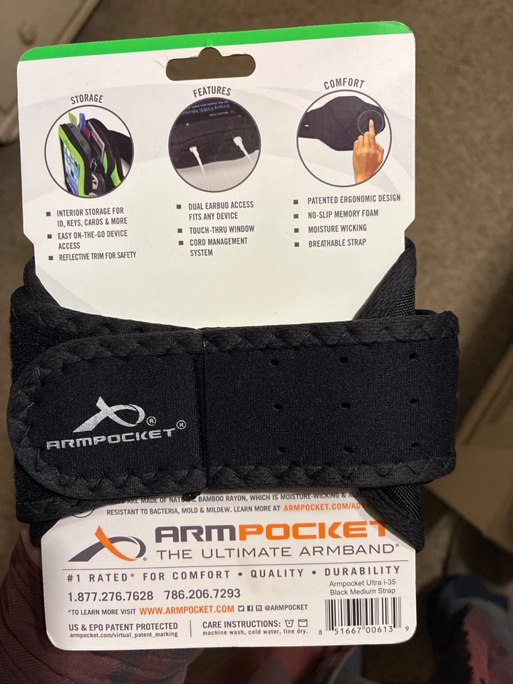 Armpocket Ultra i-35 armband for iPhone 6s/6, 7, Galaxy S6, S6 edge w thin case - Image 2 of 2