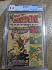 Daredevil 1 CGC 1.0 U.K. Price Variant 1964ASM 129, Brave And The Bold Nightmare