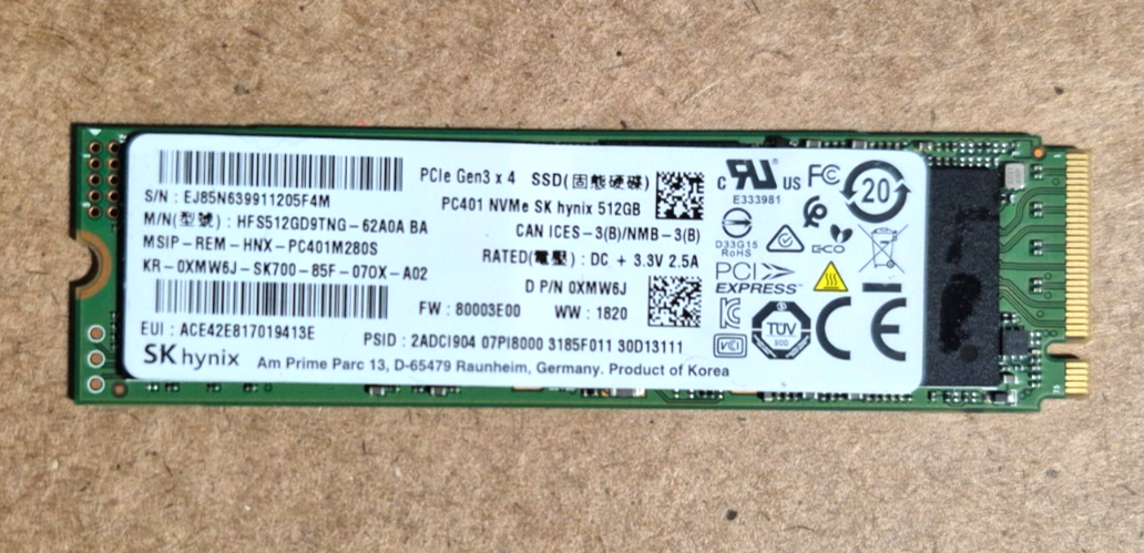 SK Hynix Dell 512GB MLC Nand M.2 2280 05DHY4 Solid State Drive | eBay