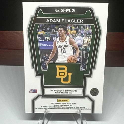 2024 Prizm Draft Picks - Adam Flagler Signatures Auto Rookie RC Baylor 💎 - Picture 2 of 2