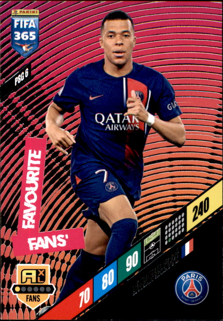 Fifa 365 2024 Adrenalyn XL PSG 6 - Kylian Mbappe - Fans