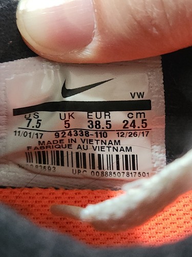 Size 7.5 Nike Air Bella TR 924338-110 Women's Gray White Orange - Picture 10 of 13