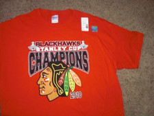 Vintage 2010 CHICAGO BLACKHAWKS CHAMPIONS red shirt XL NEW WITH TAGS