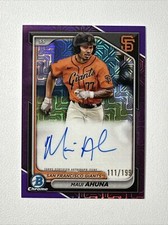 2024 Bowman Maui Ahuna Mega Chrome Auto Purple Mojo Refractor /99 - Giants