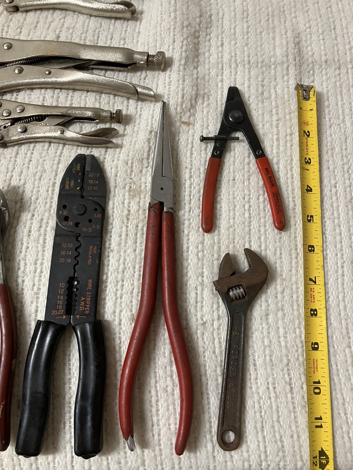 Lot of 14 Adjustable, Pliers, Cutter Vise Grip Needle Nose Water Pump