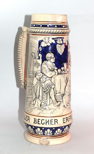 Jarra de vino jarra de regalo jarra HÖHR Eckhard&Engler gres - loza 1,5 l alrededor de 1918 - Imagen 6 de 10