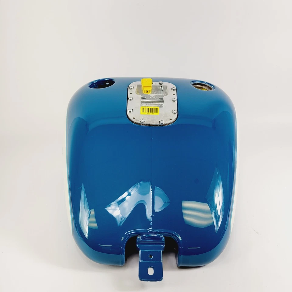 Harley Davidson Fat Boy 2001 FLSTF tanque de gasolina Rich Teal Birch blanco nuevo stock antiguo Foto 3 de 4