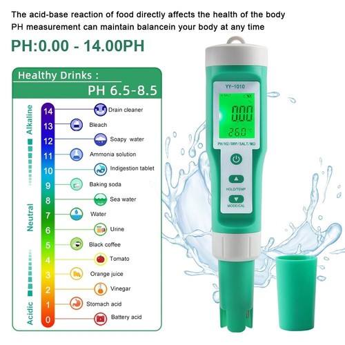 PH EC TDS ORP Salt H2 S.G Temp MΩ Fertility Meter Tester 10 in 1 Water Quality - Picture 3 of 9